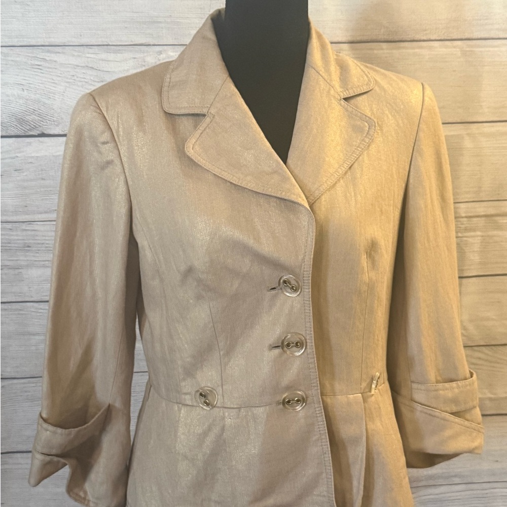 Shimmery Light Tan Women's Blazer Jacket
